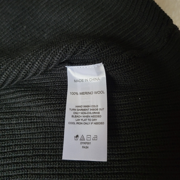(sold) NWT Quince 100% Australian Merino Wool Duster Cardigan, Black, M 🐨 - Picture 7 of 14